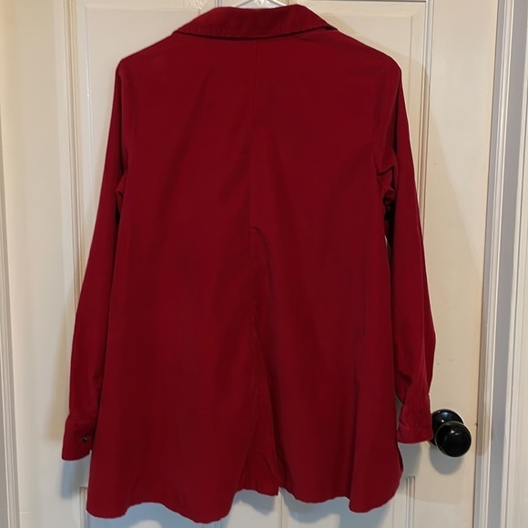 J. Jill Red baby thin corduroy swing top. 100% cotton. Size small - Picture 5 of 11